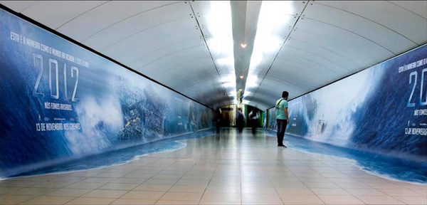 50 AMAZING Guerrilla Marketing Ideas! 3 2012 - Creative Advertising Idea for a Poster in a Tunnel