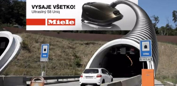 50 AMAZING Guerrilla Marketing Ideas! 21 Miele - Creative vacuum advertisement