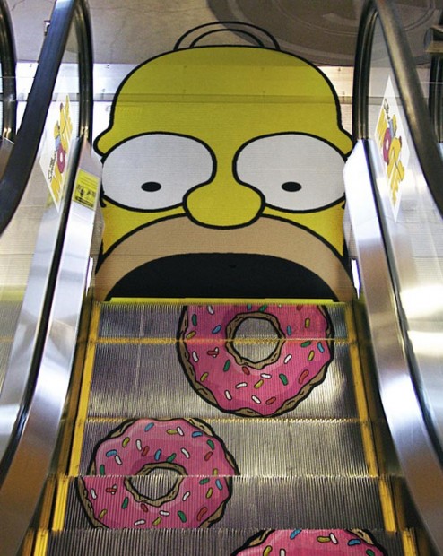 Simpsons The Movie - Guerilla marketing example for a cartoon we all know and love!