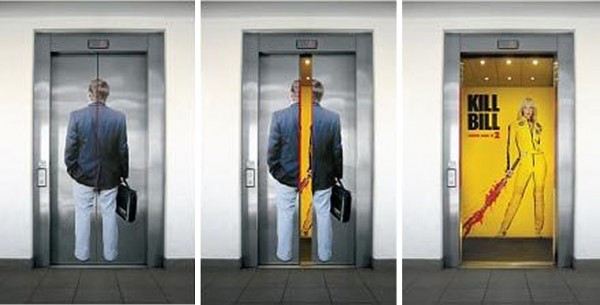 50 AMAZING Guerrilla Marketing Ideas! 25 25 Kill Bill - Another Creative Ad Example