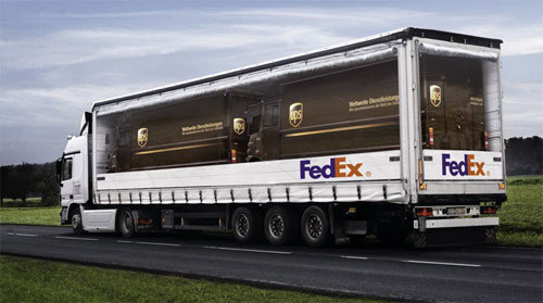 FedEx - Anti-UPS advertisement - did they really do that?