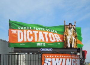50 AMAZING Guerrilla Marketing Ideas! 37 The Dictator - Another great billboard movie ad idea!