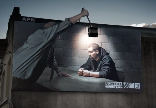Law and Order - Yet another clever billboard ad for movie series!