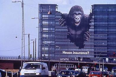 50 AMAZING Guerrilla Marketing Ideas! 41 House Insurance - Speaks for itself