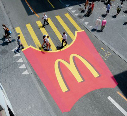 50 AMAZING Guerrilla Marketing Ideas! 9 MacDonald's pedestrian crossing commercial