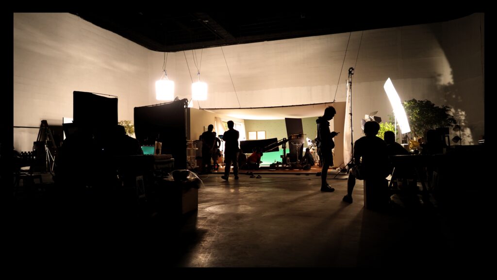 Set of commercial video production shoot