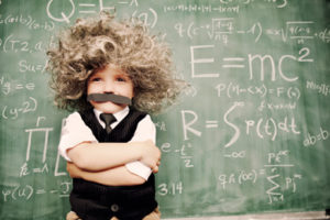 Albert Einstein child costume web commercial