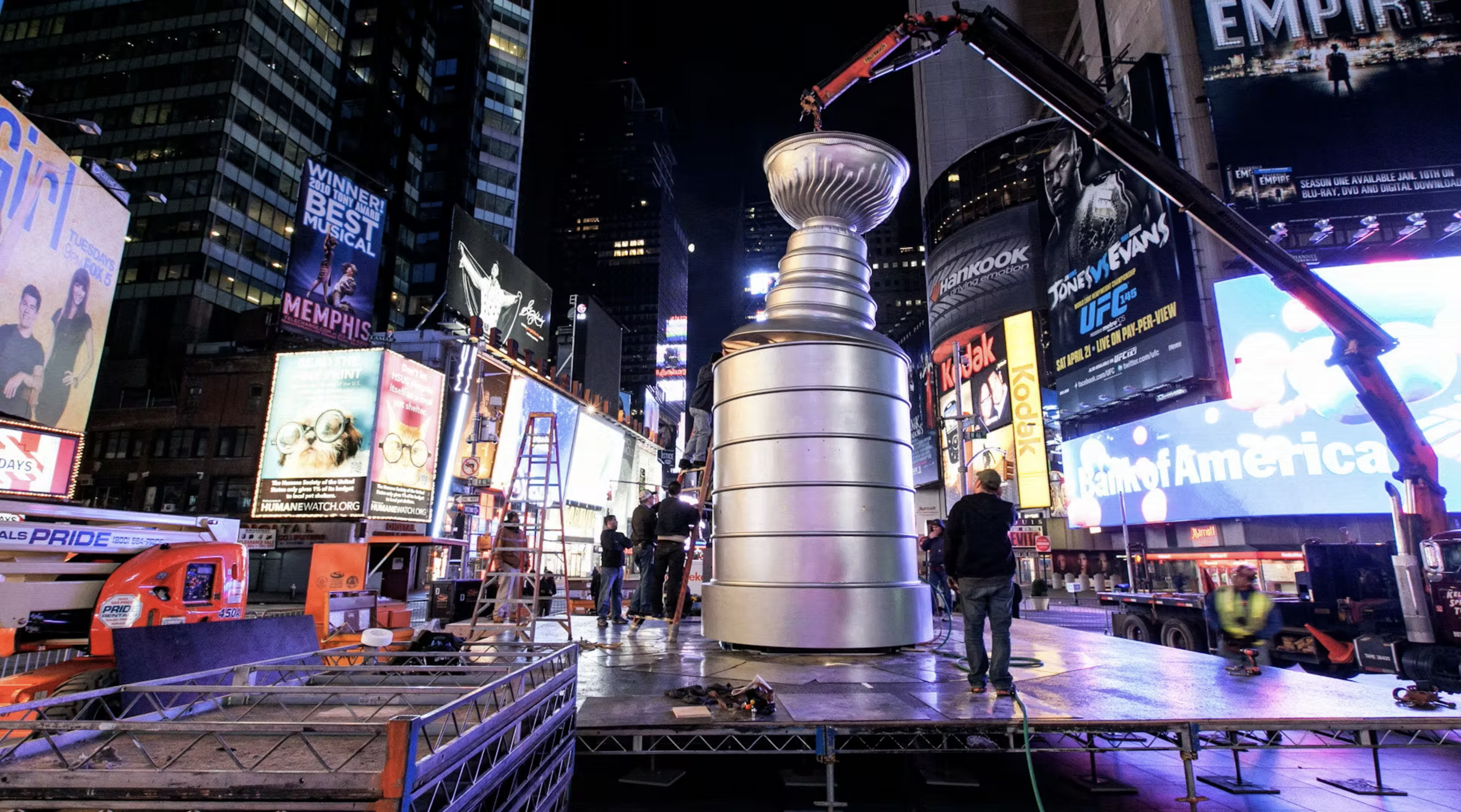 NHL time lapse, Times Square