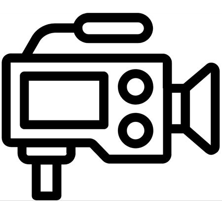 Icon of Professional Video Camera for Video Production Services
