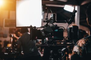 Film set with gear