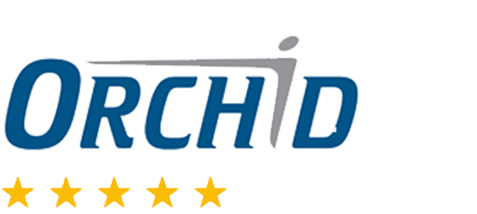 Orchid logo with five stars