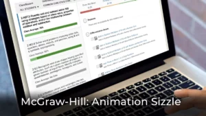 Mcgraw hill sizzle reel screen shot of a lap top