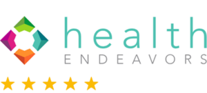 Health Endeavors Company Logo in multiple colors and yellow stars