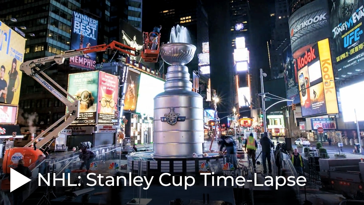 Stanley Cup Time Square Time Lapse