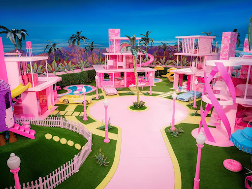 The set of Barbieland in the movie Barbie