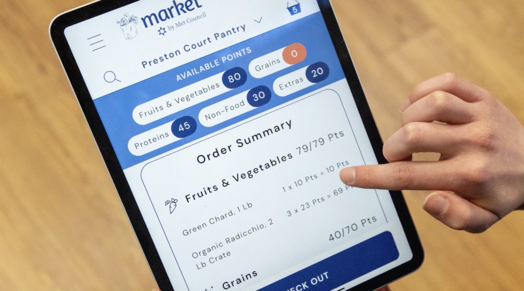 Met Council App is used to order food