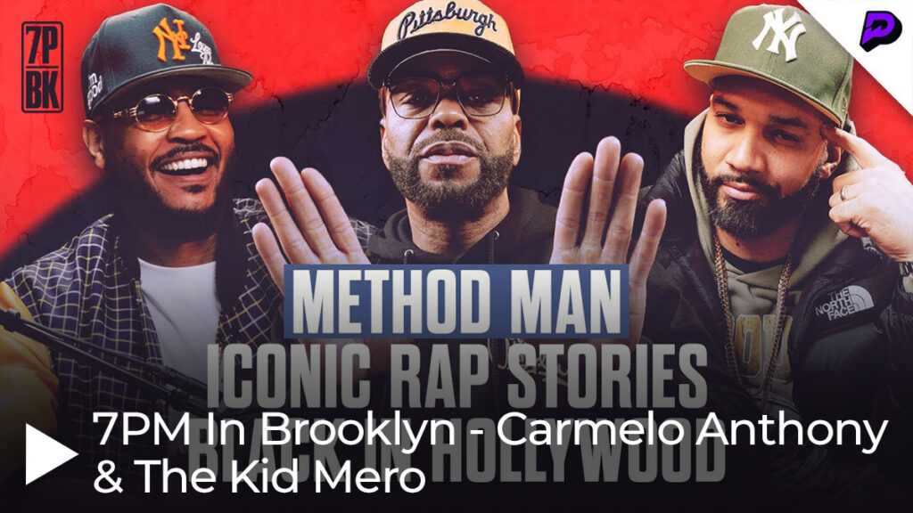 Social Media Podcast video shot by Indigo Productions for 7PM in Brooklyn with Carmelo Anthony & The Kid Mero, this episode features guest Method Man